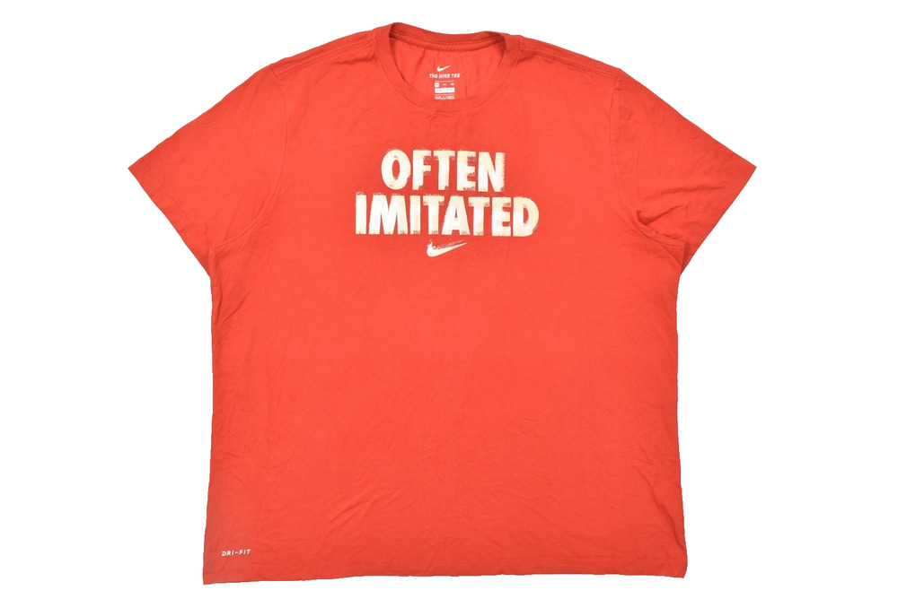 Nike Dri-Fit Men's XXL Red Graphic Tee Often Imitated Short Sleeve T-Shirt